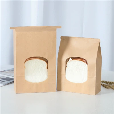 Ölbeständige beschichtete Papiertüte Brotbeutel mit Fenster